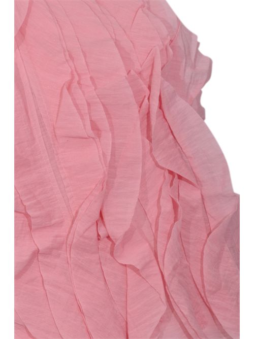 Canotta con rouches in mussola di cotone Rosa Alpha studio | AD-6541P2015
